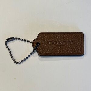 Coach Dark Brown Leather Tag